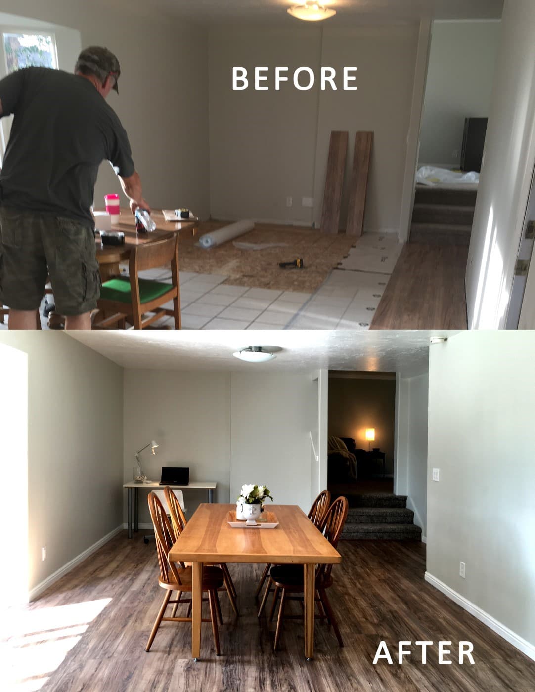 Dining Room Remodel Before and After
