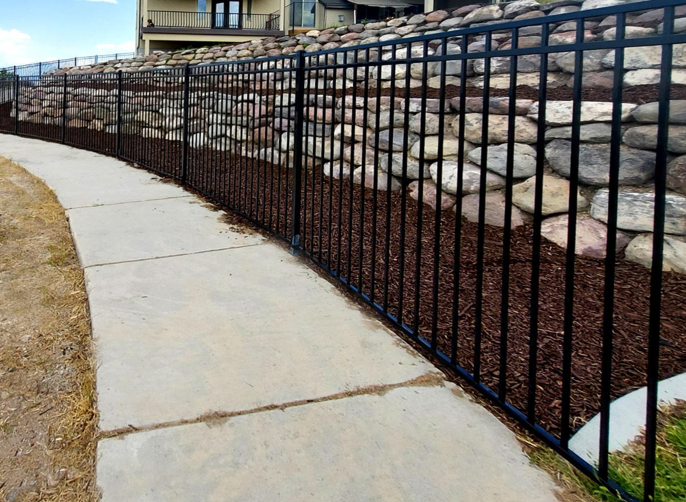 6-Foot Ornamental Fence on Rounded Terrain