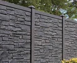 SimTek Black Granite Fence