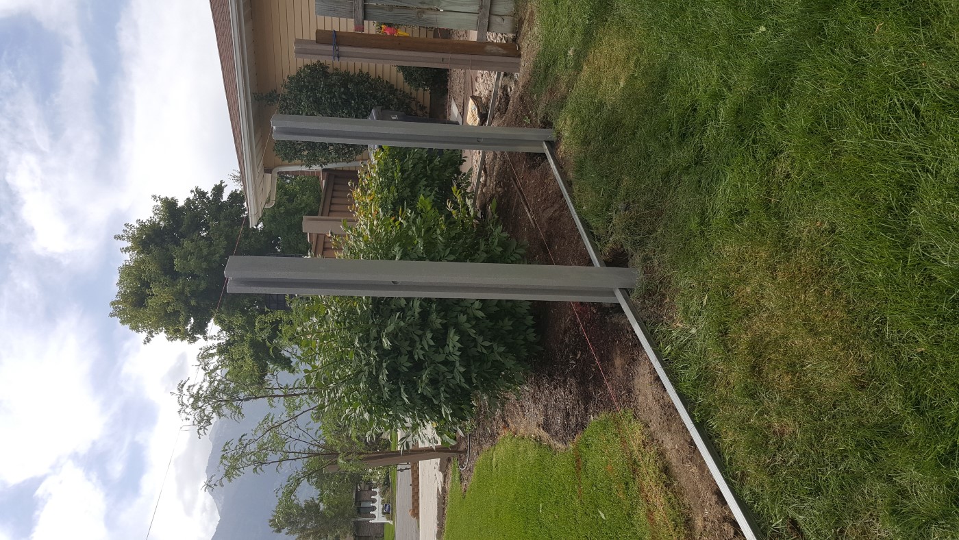 SimTek Fence with Stone Finish